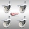 Service Caster 4 Inch SS Nylon Wheel Swivel 3/8 Inch Threaded Stem Caster Set Total Lock Brake SCC-SSTSTTL20S414-NYS-381615-4 - alternate 2